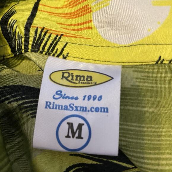 Rima Shirt Men’s Sz M Colorful Hawaiian Caribbean Button Up Short Sleeve Beach - Picture 6 of 7